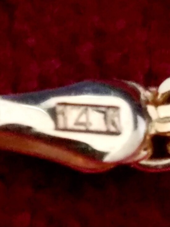 14K Yelow Gold Bracelet With Grin Enamel Design.4.4 Grams.stamped.